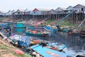 Unsanitary living conditions on lake Tonle Sap