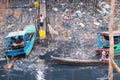 Unsanitary living conditions on lake Tonle Sap Royalty Free Stock Photo