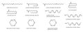 Unsaturated fatty acids (set): elaidic, myristoleic, vaccenic, erucic, oleic, palmitoleic, arachidonic, alpha-linolenic, gamma-