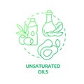Unsaturated oils green gradient concept icon Royalty Free Stock Photo
