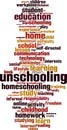 Unschooling word cloud Royalty Free Stock Photo