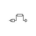 unscrew, drill, hand icon. Simple thin line, outline vector of Construction tools icons for UI and UX, website or mobile