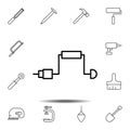 unscrew, drill, hand icon. Simple thin line, outline vector element of Construction tools icons set for UI and UX, website or Royalty Free Stock Photo