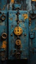 Unscrew The Locks From the Rusty Doors Unscrew the Doors Themselves From Their Jambs Blurry Background Royalty Free Stock Photo