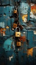 Unscrew The Locks From the Rusty Doors Unscrew the Doors Themselves From Their Jambs Blurry Background Royalty Free Stock Photo