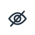 unseen icon vector from miscellaneous concept. Thin line illustration of unseen editable stroke. unseen linear sign for use on web