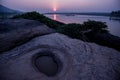 Unseen Sunset at rock holes Stone View Sam Pan Bok Grand Canyon