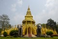 Unseen Thailand Golden top 500 pagoda at Wat pa sawang boon temple in Saraburi Province of Thailand Royalty Free Stock Photo