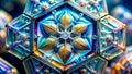 The Unseen World A Photomicrograph Revealing the Intricate Patterns of a Crystal Structure 