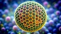 The Unseen World A Photomicrograph Revealing the Intricate Patterns of a Pollen Grain Under a Microscope Generative AI