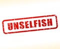 Unselfish text buffered Royalty Free Stock Photo