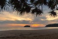 unset in the channel of Pu island at Kata beach