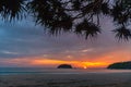 unset in the channel of Pu island at Kata beach