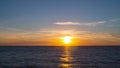 Unset on the sea, time-lapse