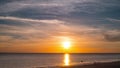 Unset on the sea, time-lapse