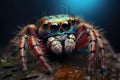 Unsettling Creepy spider scene giant. Generate Ai