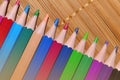 Unsharpened multicolored pencils Royalty Free Stock Photo