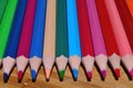 Unsharpened multicolored pencils Royalty Free Stock Photo