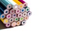 Unsharpened multicolored pencils Royalty Free Stock Photo