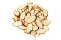 Unshelled sliced almonds Royalty Free Stock Photo