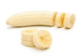Unskin banana slices Royalty Free Stock Photo
