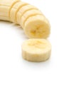 Unskin banana slices Royalty Free Stock Photo