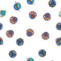 unsolved mysteries question seamless pattern vector