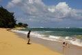 Unspoiled north shore beach in Oahu, Hawaii Royalty Free Stock Photo