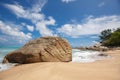 Unspoiled tropical beach in Sri Lanka. Royalty Free Stock Photo