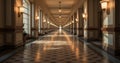 The Unspoken Elegance of an Empty Hotel Corridor. Generative AI