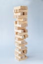 Tower of wooden blocks Royalty Free Stock Photo