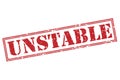 Unstable red stamp Royalty Free Stock Photo