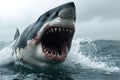 unstoppable great white shark bite Generative AI