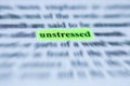 Unstressed keyword highlight