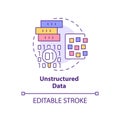 Unstructured data concept icon