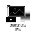 unstructured data icon. Element of Web Development for mobile concept and web apps. Detailed unstructured data icon can be used fo