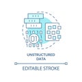 Unstructured data turquoise concept icon