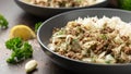 Unstuffed cabbage roll with ground beef, rice and vegetables. Royalty Free Stock Photo