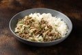 Unstuffed cabbage roll with ground beef, rice and vegetables. Royalty Free Stock Photo