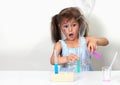 Unsuccessful chemical experiment Royalty Free Stock Photo