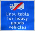 Unsuitable for heavy goods vehicles Royalty Free Stock Photo