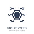 Unsupervised learning icon. Trendy flat vector Unsupervised lear