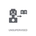 Unsupervised learning icon. Trendy Unsupervised learning logo co Royalty Free Stock Photo