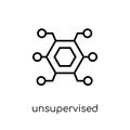 Unsupervised learning icon. Trendy modern flat linear vector Uns