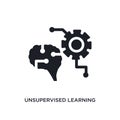 unsupervised learning isolated icon. simple element illustration from artificial intellegence concept icons. unsupervised learning