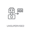 Unsupervised learning linear icon. Modern outline Unsupervised l Royalty Free Stock Photo