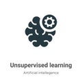 Unsupervised learning vector icon on white background. Flat vector unsupervised learning icon symbol sign from modern artificial