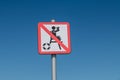 Unsupervised swimming sign in France Royalty Free Stock Photo