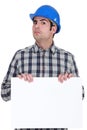 Unsure construction worker Royalty Free Stock Photo