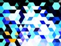 An unsurpassed geometric illustration of multi-colored pattern of triangles Royalty Free Stock Photo